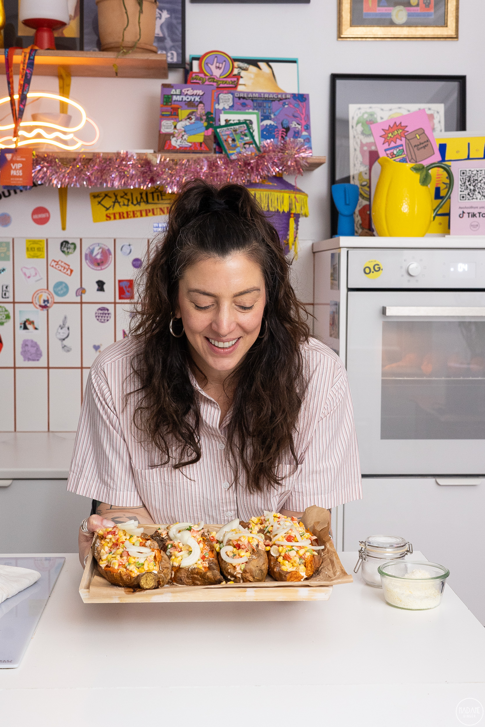 Γεμιστές γλυκοπατάτες με καλαμπόκι