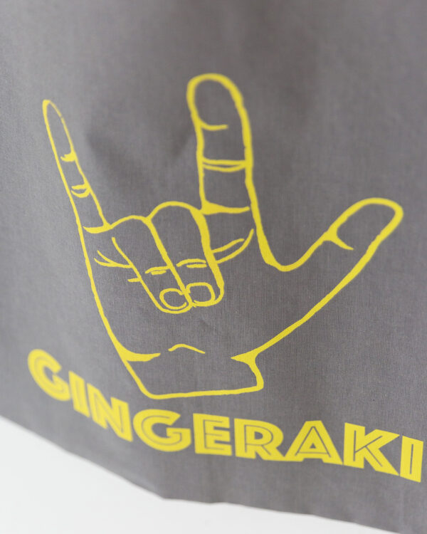 GINGERAKI Tote Bag {grey/yellow} - Image 4