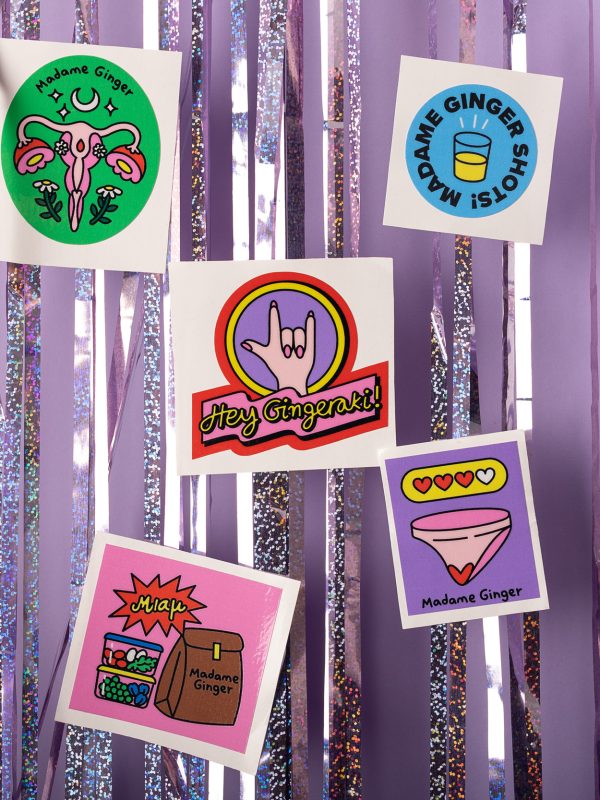 Σετ 5 Αυτοκόλλητων Madame Ginger