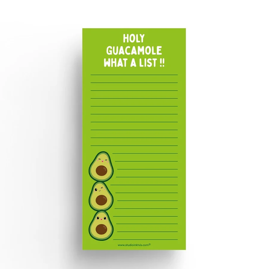 Σημειωματάριο με λίστα υποχρεώσεων Avocado
