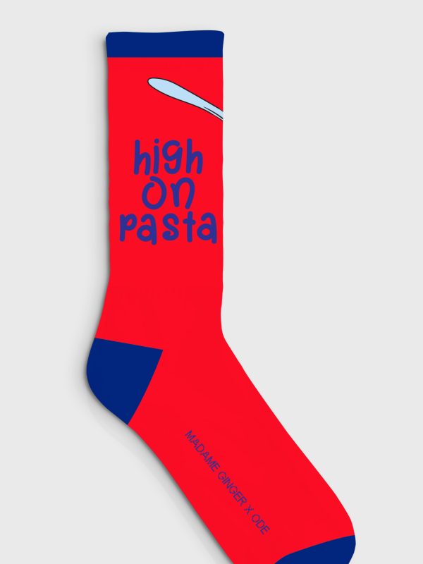 High on pasta αθλητική κάλτσα - Madame Ginger x ODE