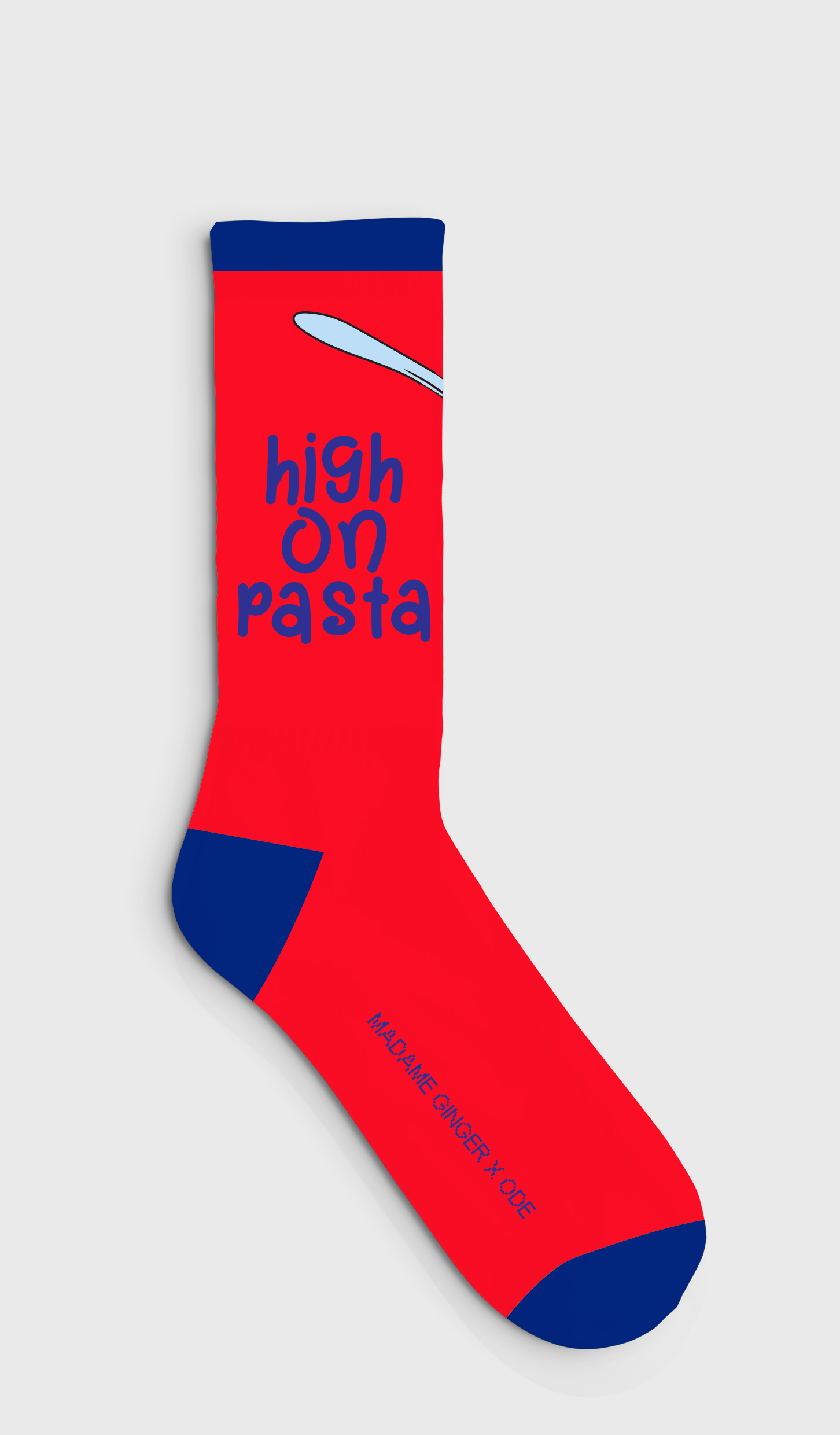 High on pasta αθλητική κάλτσα - Madame Ginger x ODE